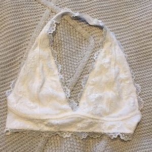 AERO white halter bralette